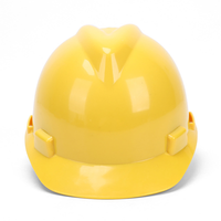 Casque de sécurité industriel en plastique HDPE rouge avec doublure en plastique et boucle de type V, très bon marché, pour travaux de construction avec sangle de mentonnière