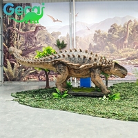 Dinosaure animatronique en caoutchouc de silicone de haute qualité pour aire de jeux extérieure |   Modèle réaliste d'Ankylosaurus de l'usine de Zigong