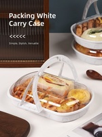 Boîte d'emballage en plastique PET transparente de 1 mm d'épaisseur, portable, pour pique-nique, goûter, gâteau, dessert