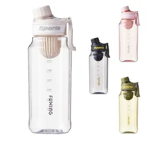 Large Capacity Portable 750ml 750ml 1000ml Children's Water Cup One-touch Snap Cap Cute Cartoon Water Bottle