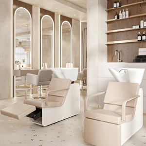 Luxury Marble Top Hair Salon Shop Fitting One Stop Solution with 3D Layout Design - Product Image 1