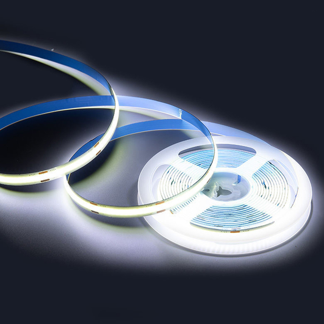 IP20 Flexible Led COB Strip Light 320D/480D PCB 8MM DC12V 24V Aluminum Profile Led Strip Light