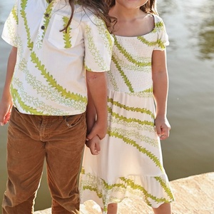 Robe hawaïenne de haute qualité 100% rayonne voile, douce pour la peau, robe longue, impression personnalisée, robe pour enfants - Product Image 2