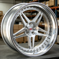 2 pièces de jantes en alliage d'aluminium chromé personnalisées 5x120 5*112 à profil profond de 18 à 24 pouces pour E63 CLS63 M5 M8 RS6 RS7 Huracan Corvette