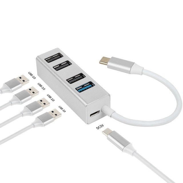USB 3.0/USB 2.0 5 In1/4 in 1 USB-C USB-A Hub Multiport Adapter Docking Station for Device Laptop Computer