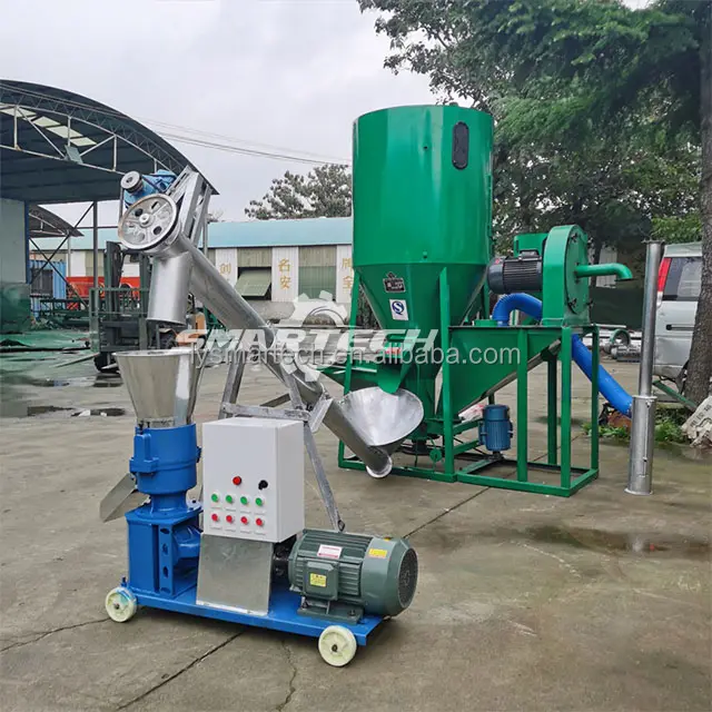 Small Scale Animal Feed Pellet Plant /poultry Chicken Feed Pellet Mill Manufacturer Customized Provided Bearing New Product 2022