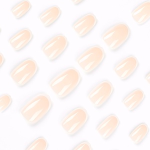 <span class=keywords><strong>Uñas</strong></span> Postizas Estilo Francés, Cortas y Ovaladas, de ABS, <span class=keywords><strong>Blancas</strong></span>, Adhesivos Desmontables para <span class=keywords><strong>Manicura</strong></span> - Product Image 5