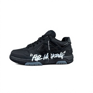 Zapatos Deportivos para Hombre Arrow de Cuero Genuino con Punta Transpirable, Cómodos, con Cordones Delanteros, Color Blanco Panda, Casuales, Estilo OFFS - Product Image 1
