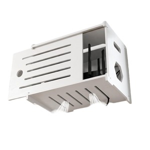 Boîte de rangement en bois pour routeurs sans fil, supports de rangement WiFi, multiprises, décodeurs TV domestiques, fixation murale. - Product Image 3