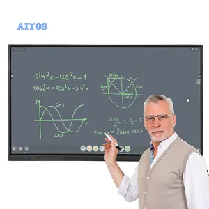 AIYOS ODM 4K Android OPS 55 65 75 85 98 Inch Interactive Display Smart Board Touch Screen Monitor Interactive Whiteboard