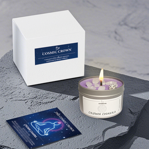 เทียนคริสตัลสำหรับทำสมาธิ20นาทีพร้อมฝาปิดสำหรับทำสมาธิโลโก้ออกแบบได้ตามต้องการ - Product Image 1