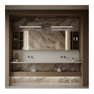 Dự Án Khách Sạn 5 Sao Đồ Nội Thất 52 Inch Hiện Đại Thông Minh Tắm Tường Treo Phòng Tắm Vanity Tủ Với Bồn Rửa - Product Image 6