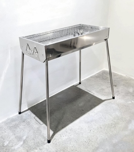 Portable Stainless Steel Charcoal <strong>BBQ</strong> Grill <strong>Foldable</strong> Heavy Duty 4-6 Person Barbecue Grill for Outdoor Family Party Camping - Product Image 2
