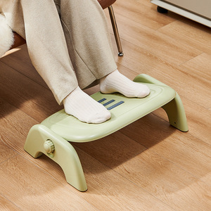 Adjustable <b>Plastic</b> Footrest <b>Stool</b> For Office Desk And Home Use Green Gray Black Color Adult Elderly Massage Support - Product Image 2