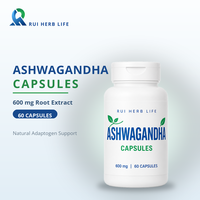 Capsules d'extrait d'Ashwagandha en vrac, racine de Withania Somnifera 300mg 5% Withanolides, fournisseur GMP, usine, 60 capsules, COA