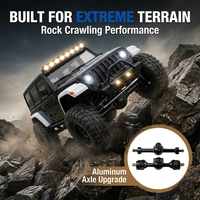 Kit d'essieux avant et arrière haute résistance pour RC Crawler, pièces de rechange durables en métal argent/noir pour A302048 1/30 Rugged Terrain
