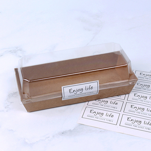 Custom spot Kraft paper window sandwich donut West Point baking cake box cookie packaging box