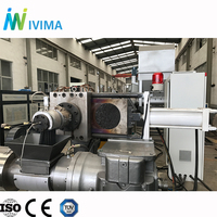 Machine de recyclage de film plastique PVC IVIMA à double étage, granulateur de plastique usagé avec moteur 55 kW