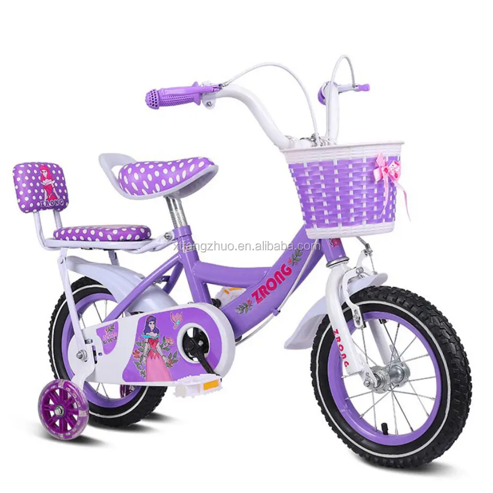 จักรยานสำหรับเด็ก2 3 4 5ปีจักรยานเด็กสีชมพูสำหรับเด็กผู้หญิง12นิ้ว