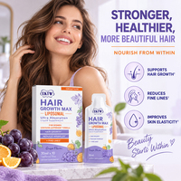 OKTW Liposomal Hair Growth Max Liquid Biotin Collagen Keratin soutient la croissance des cheveux, répare le collagène, complément liquide beauté