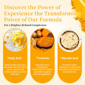 โทนเนอร์ผิวหน้าและผิวกาย โคจิก แอซิด ขมิ้น ไนอาซินาไมด์ ช่วยให้ผิวเรียบเนียน |   โทนเนอร์เนื้อบางเบาเพื่อปรับสมดุลสีผิวและเนื้อผิวที่ไม่สม่ำเสมอ - Product Image 5