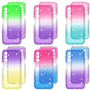 Custodie per telefoni con Glitter a colori sfumati di lusso per Cover posteriore Girly Samsung Galaxy A14 5G 4G - Product Image 6