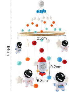 Mobile bébé <span class=keywords><strong>en</strong></span> macramé, jouets suspendus faits à la main, cloche de lit, berceau, mobile bébé <span class=keywords><strong>arc</strong></span>-<span class=keywords><strong>en</strong></span>-<span class=keywords><strong>ciel</strong></span> <span class=keywords><strong>en</strong></span> feutre - Product Image 1