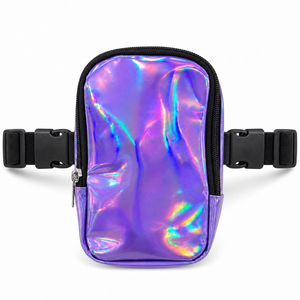 Sac de cuisse et brassard holographiques – Pochette de jambe irisée imperméable <span class=keywords><strong>pour</strong></span> festivals, raves et sports de plein air - Product Image 1