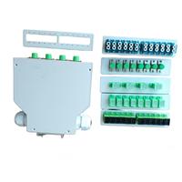 Boîtier de terminaison fibre optique sur rail DIN 4-24 cœurs, adaptateur SC/APC LC, FTTH ODF pour réseau POE GSM