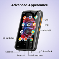 Lecteur MP4 WiFi HiFi DAP avec écran tactile complet de 4 pouces, Android, streaming sans perte, musique, 8 Go, prise en charge personnalisée