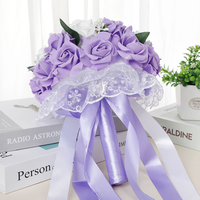 Exquise Groothandel Bruiloft Bruids Hand Boeket Party Evenement Desktop Decoratie Bewaard Rozenbloemhoofdje Bloemstuk