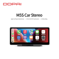 Autoradio portable DDPAI M5S avec écran tactile IPS LCD 8,9 pouces, enregistrement ultra grand angle 720P, lecteur Android Auto GPS CarPlay CD