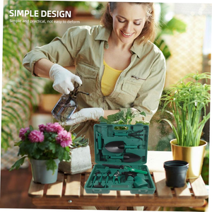 Ensemble d'outils de jardin <span class=keywords><strong>anti</strong></span>-rouille de 10 pièces, tête en acier A3, manche en PP, outils et accessoires de jardinage avec rangement pour le jardin - Product Image 6