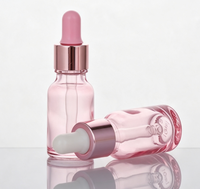 Flacons compte-gouttes roses de 10 ml, 30 ml, 50 ml, 100 ml, flacons de recharge en verre vides pour sérum cosmétique