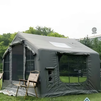 Grande tente gonflable automatique d'extérieur 12 mètres, 4 saisons, 6-8 personnes, imperméable en PVC Oxford, une chambre, avec lucarne, pour la famille