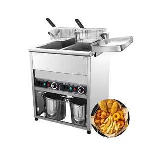Wholesale 30L+30L commercial double-cylinder electric fryer Chips Machine Potato