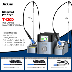 JCID AIXUN T420D Löt station Intelligente Zweikanal-Schweiß station für die Reparatur von Telefon platinen mit T245 T210 T115 Griffs pitze - Product Image 4