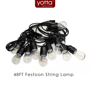 E27 IP65 Không Thấm Nước Năng Lượng Mặt Trời Patio Kỳ Nghỉ Vườn Trang Trí Đám Cưới Ngoài Trời Anh S14 Edison Bóng Đèn 10M 48ft <span class=keywords><strong>LED</strong></span> Cafe Festoon Chuỗi Ánh Sáng - Product Image 4