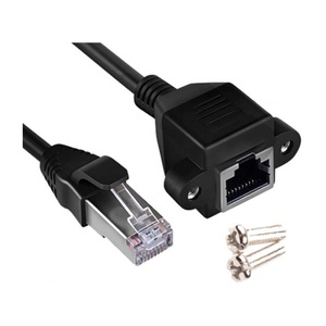 Ligne d'extension RJ45 en cuivre pur avec oreille <span class=keywords><strong>fixe</strong></span> avec trou de vis Réseau RJ45 ligne d'extension mâle à femelle - Product Image 3