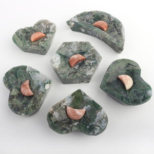 Bán Buôn Tự Nhiên Moss Agate Pha Lê Mặt Trăng Bát Chữa Bệnh Đá Khắc Pha Lê Khác Hàng Thủ Công Sản Phẩm - Product Image 1