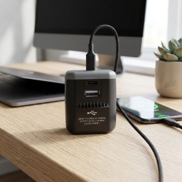 Keep Devices Charged Worldwide with USB Type C Travel Adapter Supporting UK/EU/US/AU Plugs 12W Output Certified CE RoHS FCC UKCA