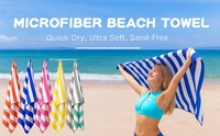 Custom Microfiber Gym Terry Beach Towel Super Absorbent Quick Dry Soft Towel Mesh Bag Printed Sublimation 250g and 400g