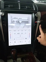Écran tactile vertical de style Tesla de 12,1 pouces, autoradio Android avec GPS intégré et aide au recul pour Camry 2012-2017