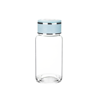 Bouteille d'eau sport en verre transparent écologique personnalisée, prix de gros, avec couvercle à vis et poignée, pour usage extérieur