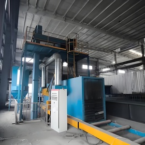 Macchina di produzione di abrasori automatico rullo continuo passaggio attraverso granigliatrice per trave in acciaio - Product Image 5