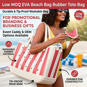 Sac de plage personnalisé en EVA, sac fourre-tout imperméable en caoutchouc, grande capacité, lavable, anti-sable, sac de piscine perforé, sac de voyage pour bateau, sac de courses - Product Image 6