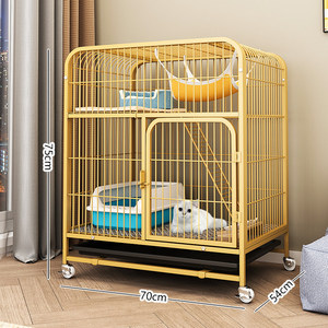 Rumah Kucing Logam Ukuran Besar yang Dapat Disesuaikan (OEM/ODM), Berbagai Model Kandang Kucing Indoor dengan Roda dan Baki - Product Image 2