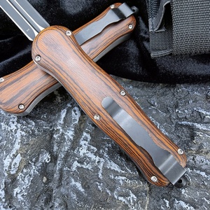 BM A016 Men's Outdoor Survival Knife 3.74-Inch D2 Steel DIY Wooden Handle EDC <b>Tool</b> for <b>Camping</b> Hunting Wilderness Broken - Product Image 4