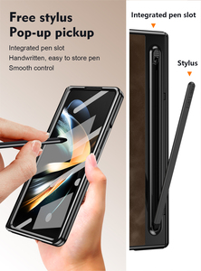 Fundas Plegables Antigolpes para Teléfono Móvil de la Serie Jazz Retro para <span class=keywords><strong>Samsung</strong></span> Galaxy Z Fold 4 5 6 7 con Lápiz Óptico y Cristal Templado - Product Image 5