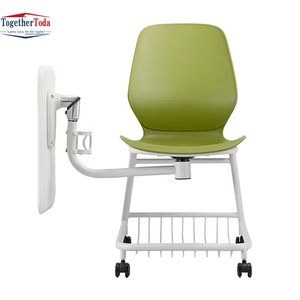 Chaises pliantes modernes en métal pour étudiants universitaires, avec tablette d'écriture en plastique, idéales pour réunions et formations – Design simple et personnalisable - Product Image 4